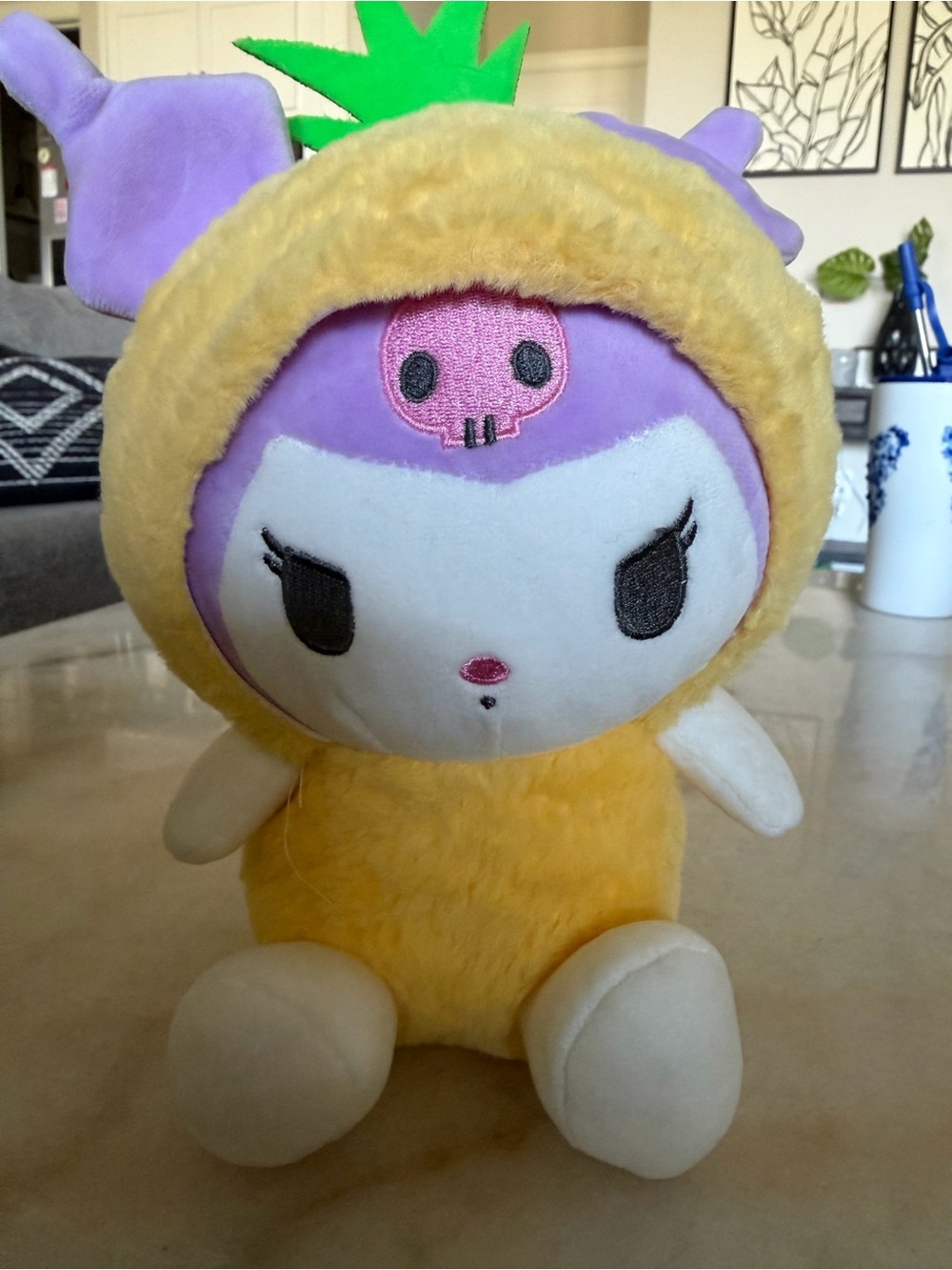Sanrio Yellow & Purple Kuromi Pineapple Plush